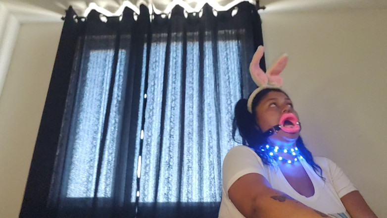 Cum-lobian dickdrainers: Bunnie Sub Gimp susu mentah