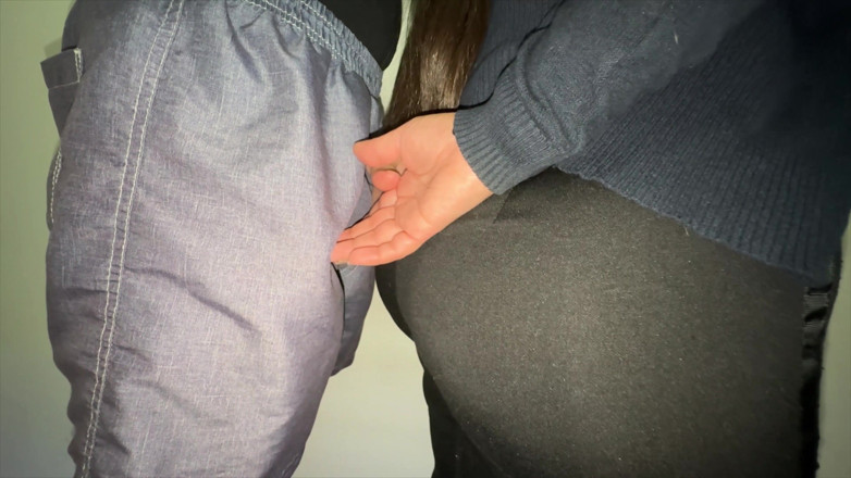 CoupleOfHotSins: Big-bootied Girl Gropes a Stranger's Penis