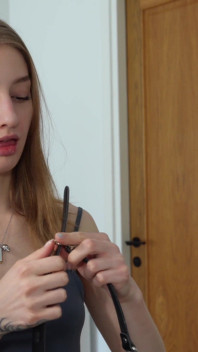 Stop Peeking, Little Slut! Tiny Teen Sasha Licks Cum From Stepmom's Ass in Hard Anal Threesome