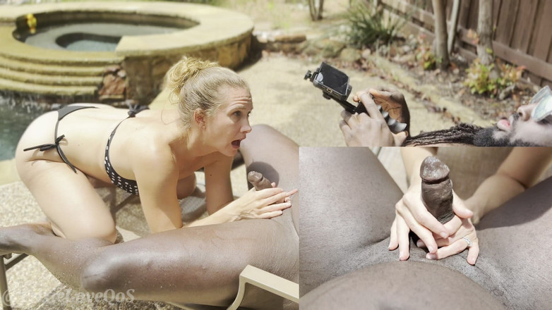 TrixieLove: Milf jalang bermain di tepi kolam petang