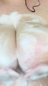 BBW Playing with Soapy Tits