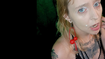 Haven Moss: Güzel küçük orta yaşlı seksi kadın yüzüne büyük bir boşalma