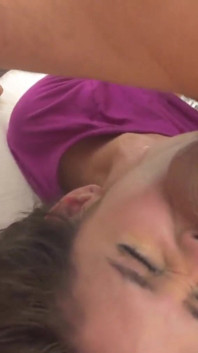 Cute teen brunette Taylor Reed gets face and pussy fucked by date