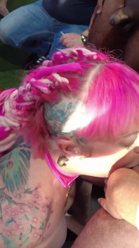 Thick Tattooed Sluts Adore Getting Every Drop of Cum in the Room