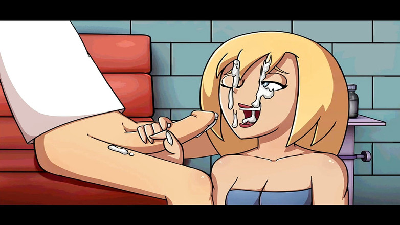 Hentai World: Amity Park blowjob perubatan pancutan mani di seluruh muka