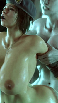 Jill Valentine X Futanari Titan - hard fuck, ogromny kutas animacja 3D