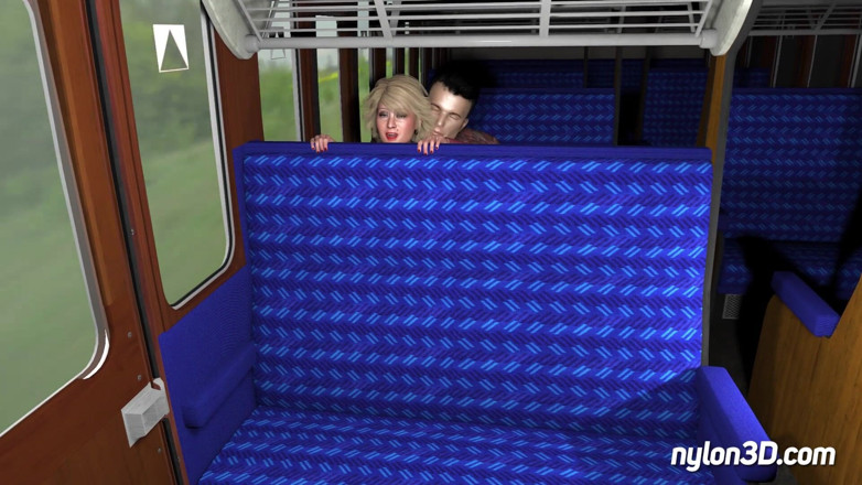 N3D animation: Azgın sarışınla tren yolculuğu