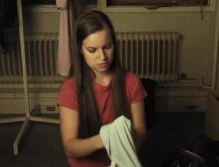 Flash Model Amateurs: Cute teen has fun while being interviewed