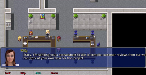 Johannes Gaming: The office wife #2 Simon keeps looking up Stacy's skirt.