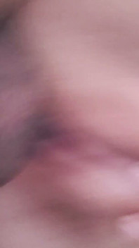 Side Fucked and Creampied by Black Cock While My Cuckold Works