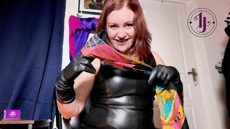 InannaJustice: Inanna Justice POV Hermes Hedvábný šátek a kožená rukavice Tease: Luxury...