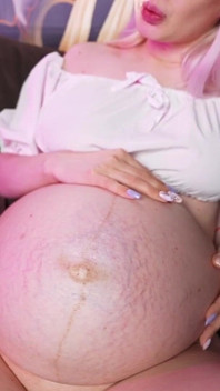 Minha barriga de grávida é enorme! Último mês de gravidez