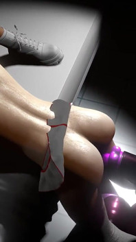 Verpleegsters beffen poesje als een robotdildo haar neukt