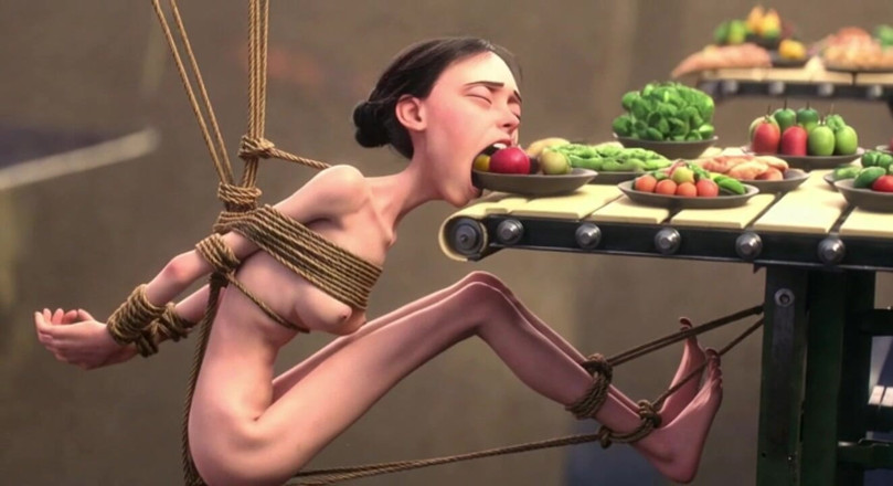 YOUR BEST FANTASY: สาวตัวผอมในการมัดเชือก - เซสชันให้อาหารแบบไม่หยุด