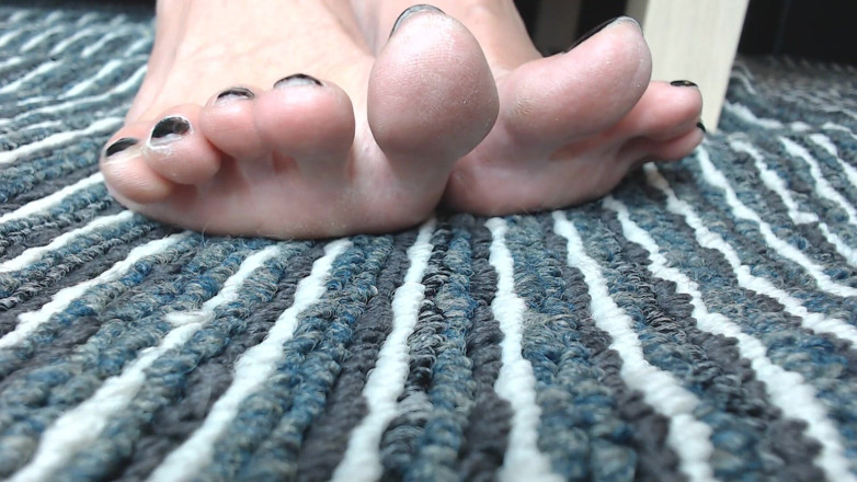 Abby Anna: Zwarte teennagels close-up teenspel