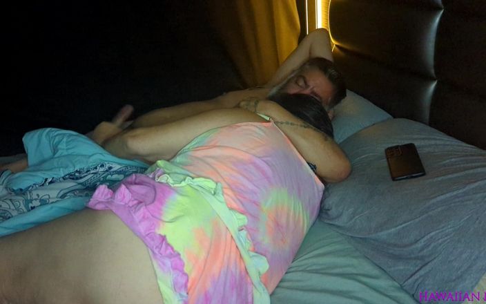 BBW Pleasures: BBW Wife Jerks off Husband at Bedtime