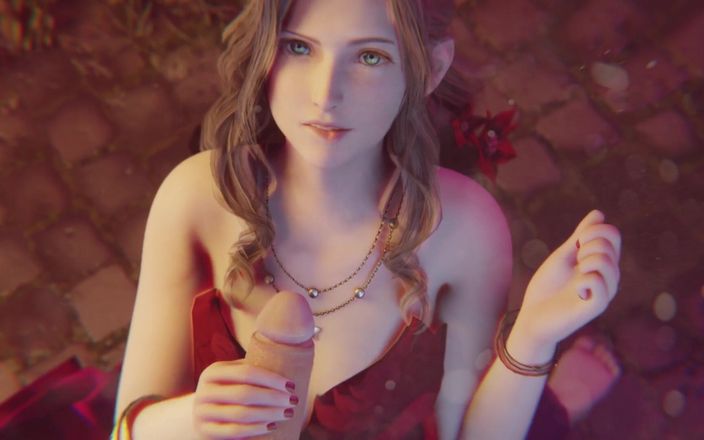 Velvixian 3D: Камшот на лицо любительницы в красном платье