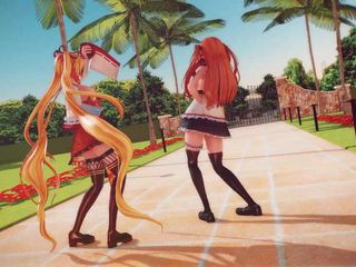 Mmd anime girls: Mmd R-18 Anime Girls Sexy Dancing Clip 245