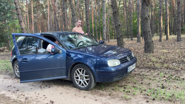 HotPrincessUA: Revving ihres mannes bis zum edging, echter auto-Pannen-Höhepunkt!