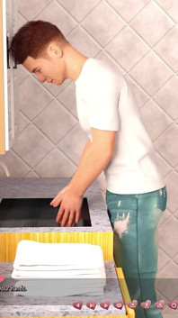 Helping the hotties 6 - Ales betrat das badezimmer, während Kiara nackt in der dusche badet