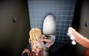 Velvixian: Hentai badkamer kijkgat