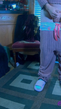 Daphne in Cute Pjs and Undies Close up Cumshot at Your Face