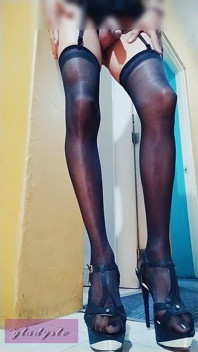 Gladys with Garter Belt and High Heels