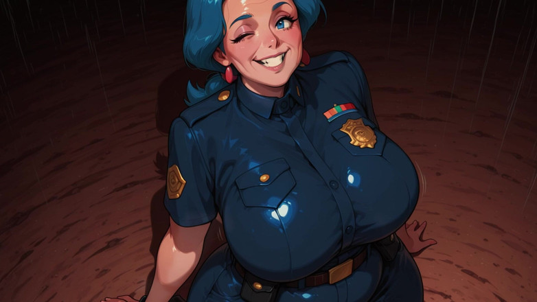 AI Porn: Blaue haare, ai fanart, polizist