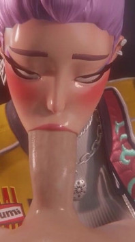 [kpop Demon Hunters] Rumi slarvig avsugning 3D -animering