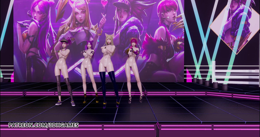 3D-Hentai Games: Girls day - tarian bugil ahri, akali, evelynn, kaisa tarian bugil 3d...