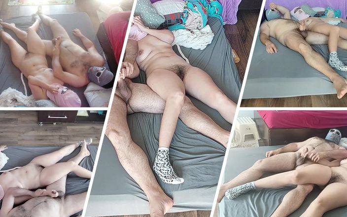Mirsur: Karım boşalmaya kadar bana elle muamele çekiyor. Amatör çift yatak odasında çılgın seks.