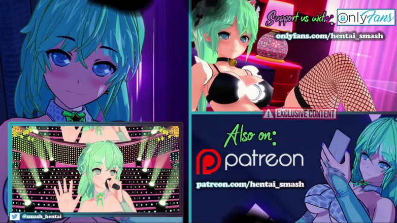 Hentai Smash: Yuri follada con cinturón en primer plano de lesbianas - Doki...