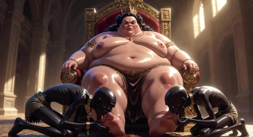 Anime Hentai: Enorme bbw padrona adorazione del piede - schiave che si leccano...