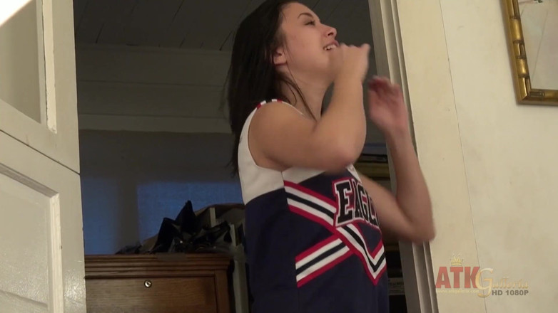 ATKIngdom Fans: Behind the scenes with sexy teen cheerleader