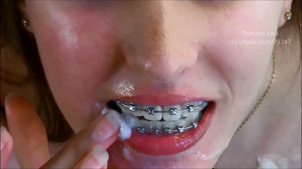 Princess Leia: Cum on your babysitter's braces