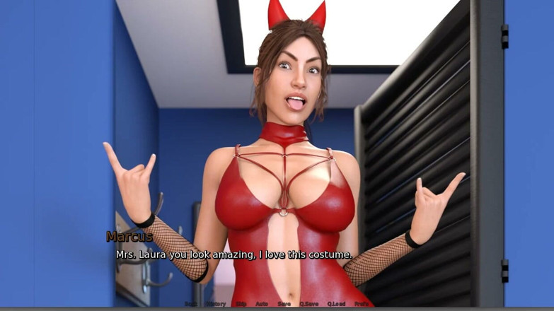 XXX Games Bunk: Laura Wellful Secret - gameplay -rollenspel - Carnaval-dans en striptease voor stiefzoon in...