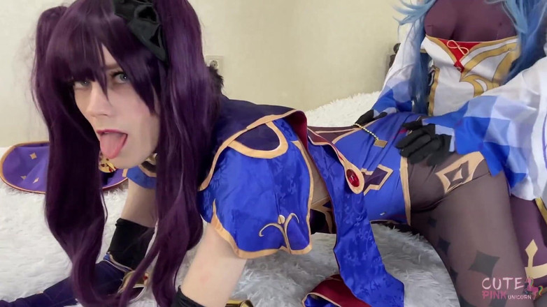 CutePinkUnicorn: Anime-meisje traint mijn kont met voorbinddildo femdom