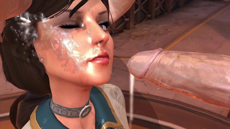 Wraith ward: 흑형 대물 과 섹스하는 비오쇼크 엘리자베스 펠라 및 사정: 바이오쇼크 패러디