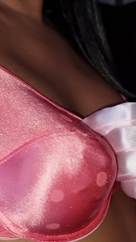 A Classic Vs Satin Bra, with Pointy Tits