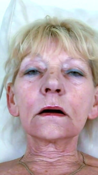 Blonde skinny gilf with hairy pussy lets younger neighbors fuck her