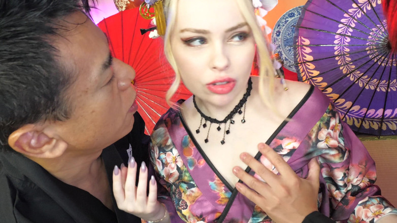 Japornxxx: Haley Spades Oiran Geisha играет с кримпаем в тройничке