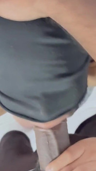 Ahhh!! Hottest Standing Blowjob by Sofia and Cum Swallowing