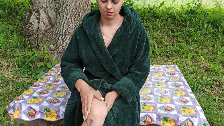 DirtyLubov: Outdoor, Hairy Pussy Masturbation