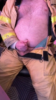 Cum on Fireman Turnout Pants