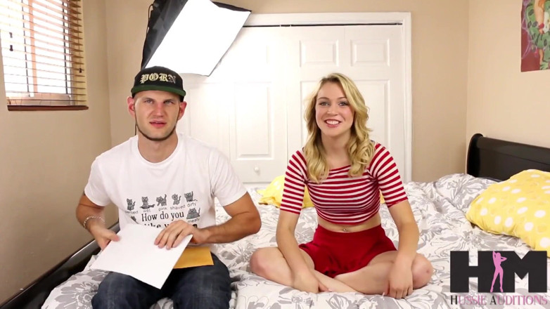 Hussie Auditions: Cali Sparks alias Zoey Taylor prima scenă de B/g cu...