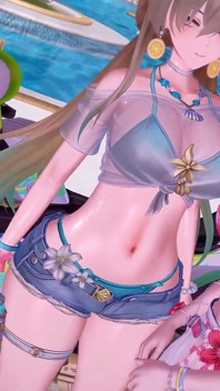 Wuthering Waves - Chisa și Lynae curve Ride se transformă în sex în grup cu pulă mare și neagră - animații Hentai 3D