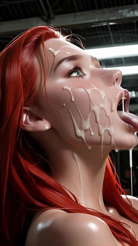 Black Widow's Fuck and Facialized - Ai-genererad