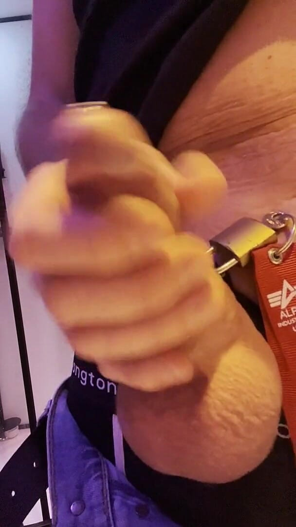 Sub Puppy Explodes Cum After Release of His Chastity Cage (Needle CBT)