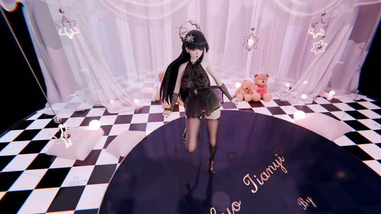 MikuMotion: [mmd] boutique scusami linee oscene; Spogliarello; seta nera; Spruzzi d'acqua