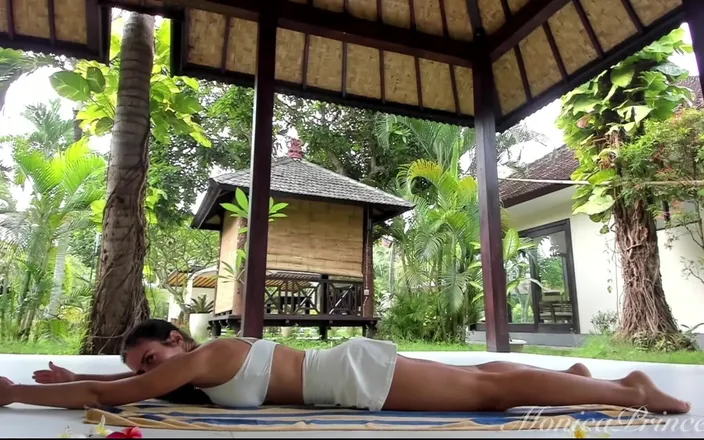 Princess Monica: Sensual Outdoor Yoga in Skirt &amp; Bare Feet